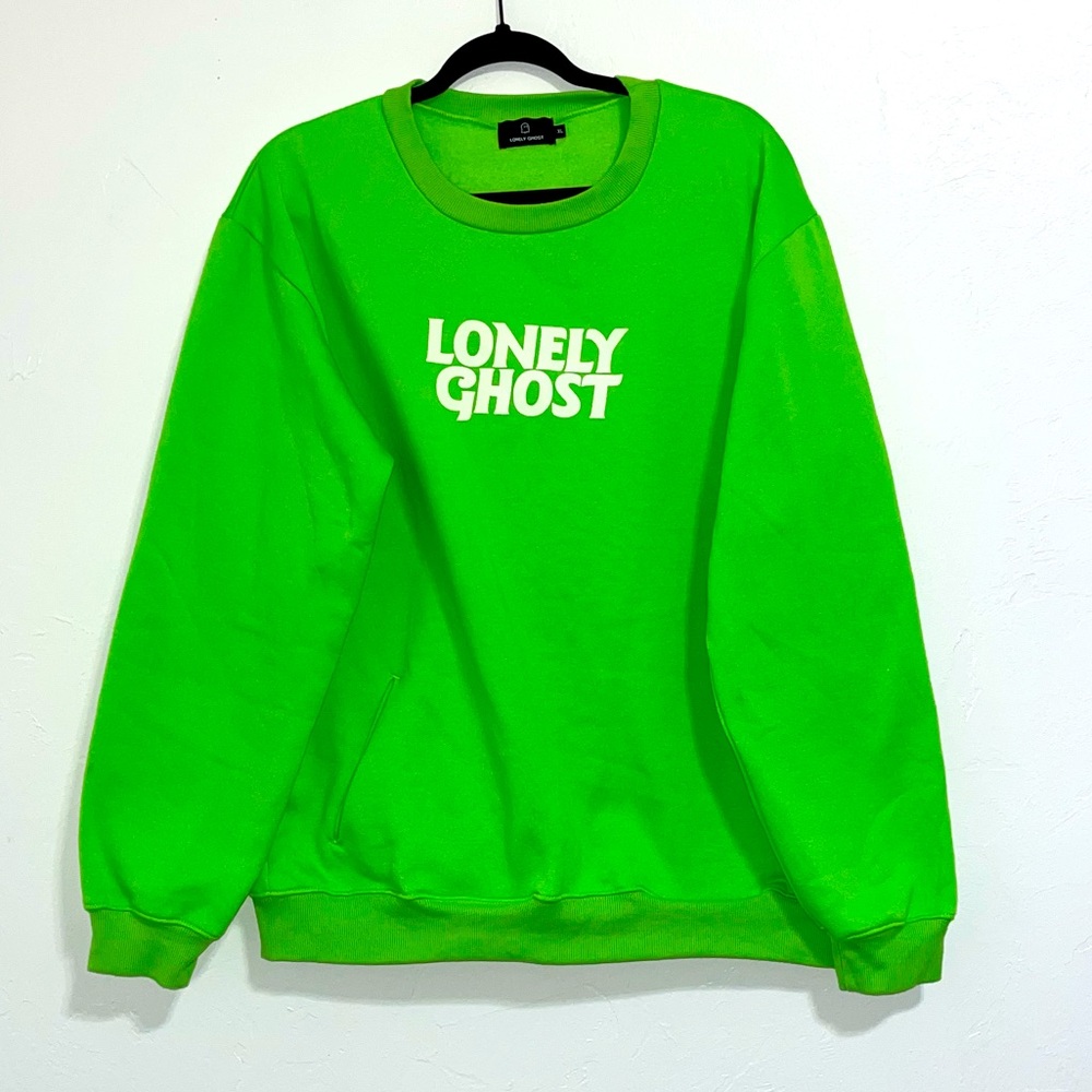 Lonely Ghost Neon Graphic Sweatshirt Size XL